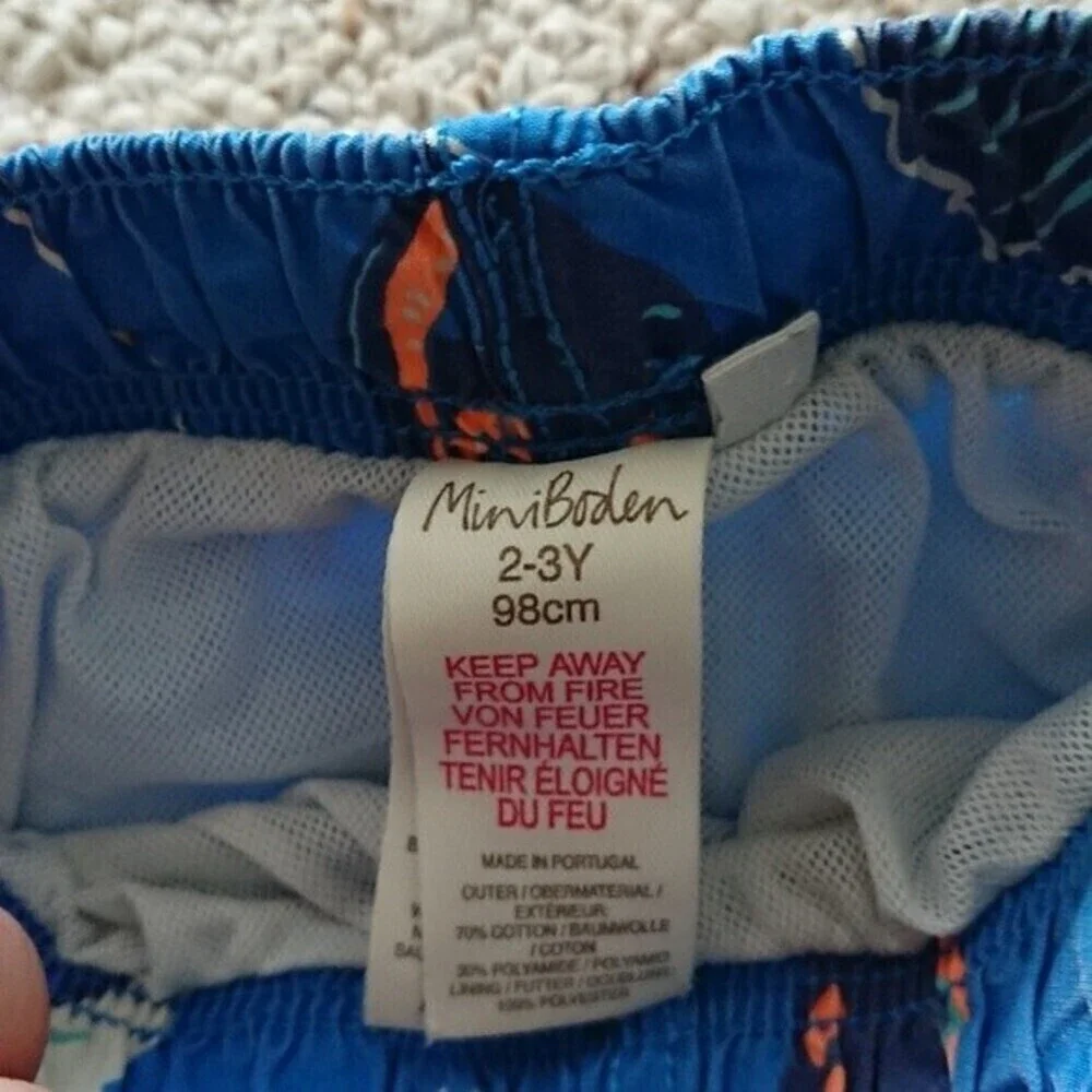 Shark themed swim trunk and top size 2T